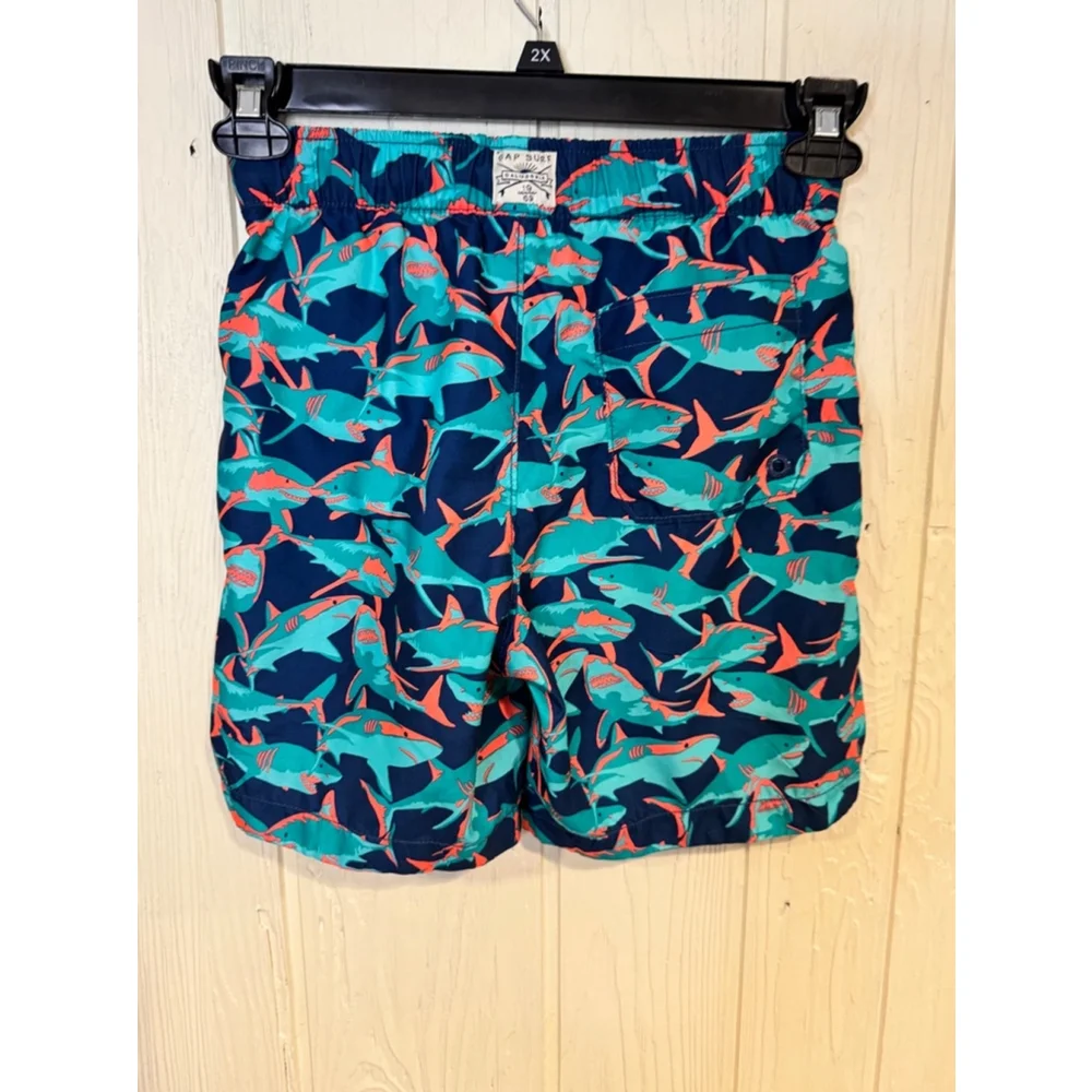 Gap Kids Swim Trunks Boys Size Large Navy and Teal